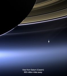 View of Earth from Saturn